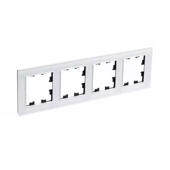 Рамка 4-м AtlasDesign Nature стекло бел. SchE ATN320104
