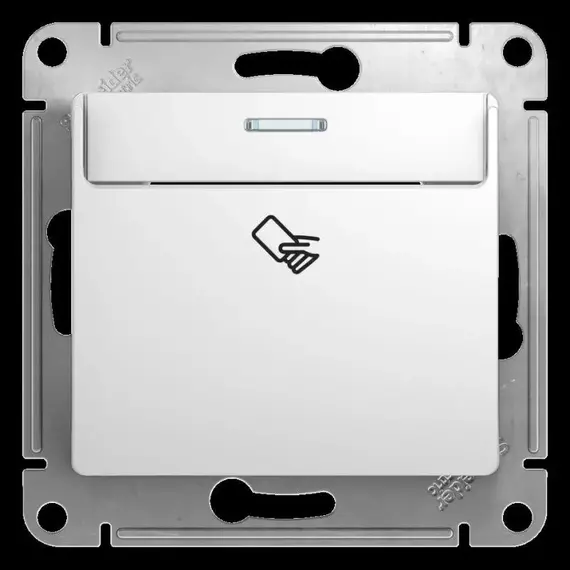 Выключатель карточный 1-кл. 1мод. СП Glossa 10А IP20 (сх. 6) механизм бел. SchE GSL000169