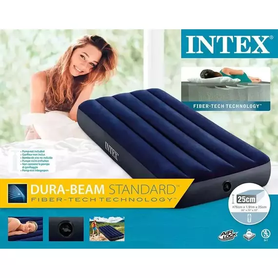 Кровать надувная Junior Classic Downy 76х191х25см FB (64756) INTEX 6941057412436, изображение 4
