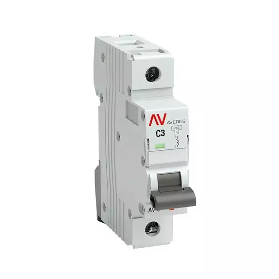 Выключатель автоматический модульный 1п C 3А 6кА AV-6 AVERES EKF mcb6-DC-1-03C-av