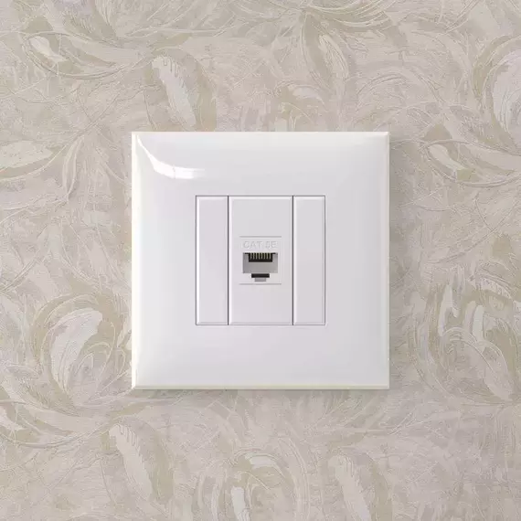 Розетка компьютерная 1-м СП Avanti "Белое облако" RJ45 кат.5E без шторок механизм DKC 4400663, изображение 5