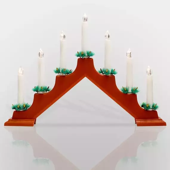 Горка новогодняя 7 свечек (7LED) тепл. бел. 0.5Вт 230В IP20 красн. Neon-Night 501-082, изображение 9