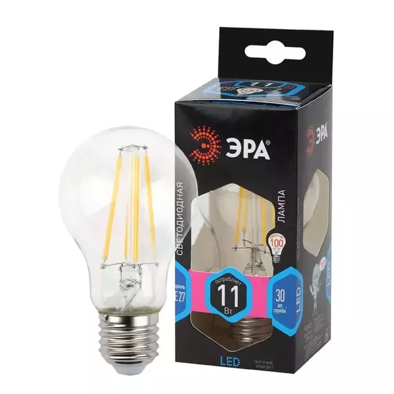 Лампа светодиодная F-LED A60-11W-840-E27 ЭРА Б0035026