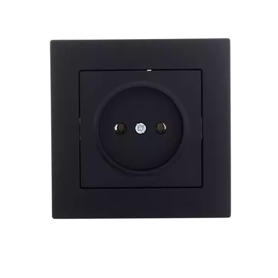 Розетка 1-м СП Vesna без заземл. ПБТ механизм черн. бархат LEZARD 742-4288-121B, изображение 4