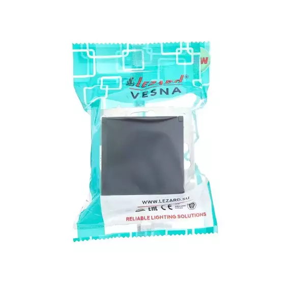 Розетка 1-м СП Vesna с заземл. с крышкой ПБТ механизм черн. бархат LEZARD 742-4288-123B, изображение 5