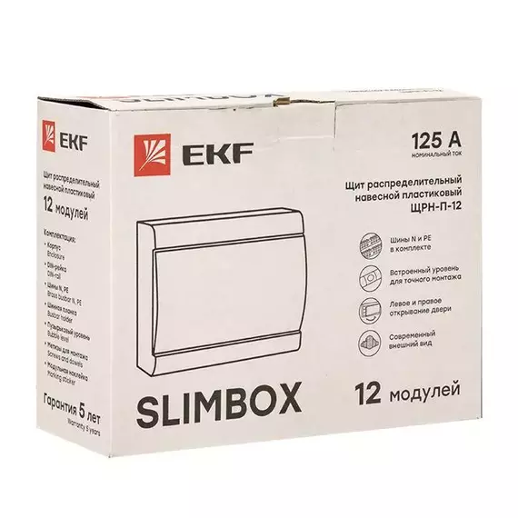 Щит ЩРН-П-12 "SlimBox" IP41 бел. дверца PROxima EKF sb-n-12w, изображение 4