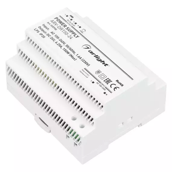 Блок питания ARV-DR150-24 150Вт 24В 6.25А IP20 DIN-рейка Arlight 035700