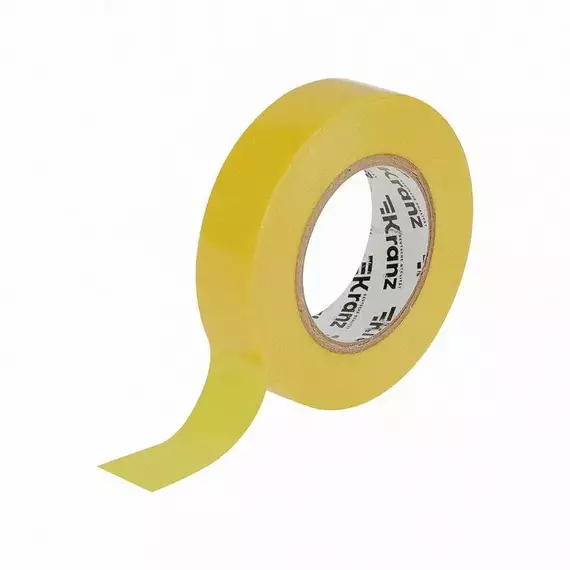 Изолента ПВХ 0.13х19мм 25м желт. Kranz KR-09-2202, изображение 3