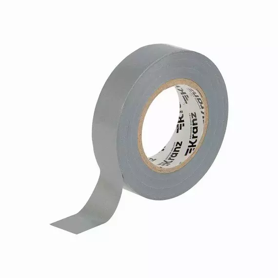 Изолента ПВХ 0.13х19мм 25м сер. Kranz KR-09-2208, изображение 3