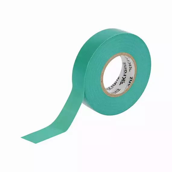 Изолента ПВХ профессиональная 0.18х19мм 20м зел. Kranz KR-09-2803, изображение 3
