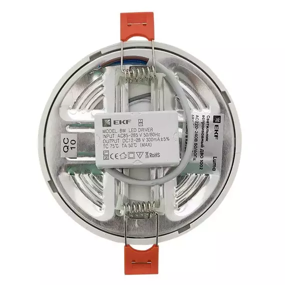 Светильник светодиодный ДВО 1002 6Вт 4000К IP20 встраив. Basic EKF DLL-1002-6-4000, изображение 7