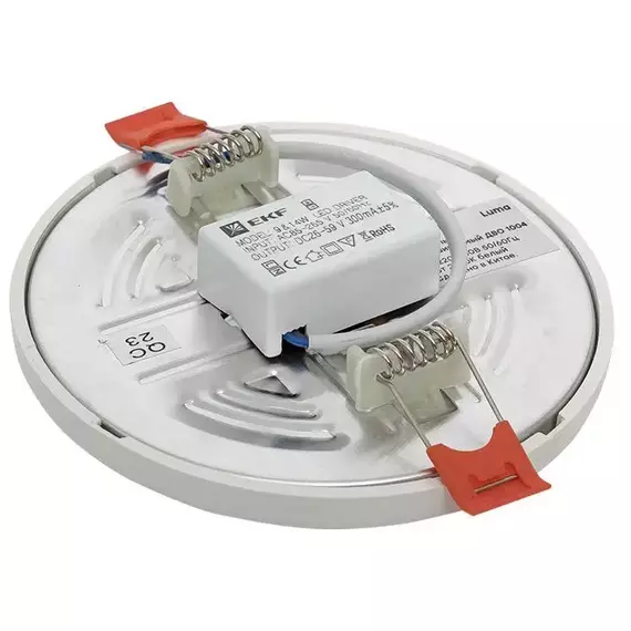 Светильник светодиодный ДВО 1004 9Вт 2700К IP20 встраив. Basic EKF DLL-1004-9-2700, изображение 7