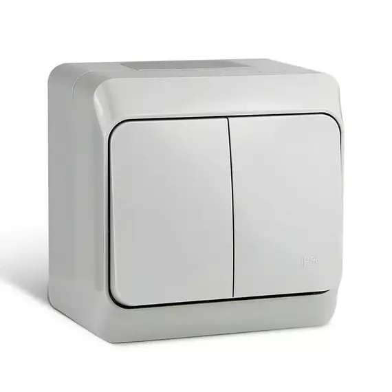 Выключатель 2-кл. ОП Nix 10А IP54 250В сер. TOKOV ELECTRIC TKE-NX-V2-C06-IP54, изображение 3