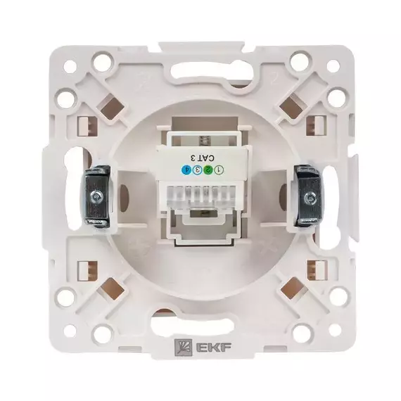 Розетка телефонная 1-м Стокгольм механизм бел. PROxima EKF EYT01-034-10, изображение 6