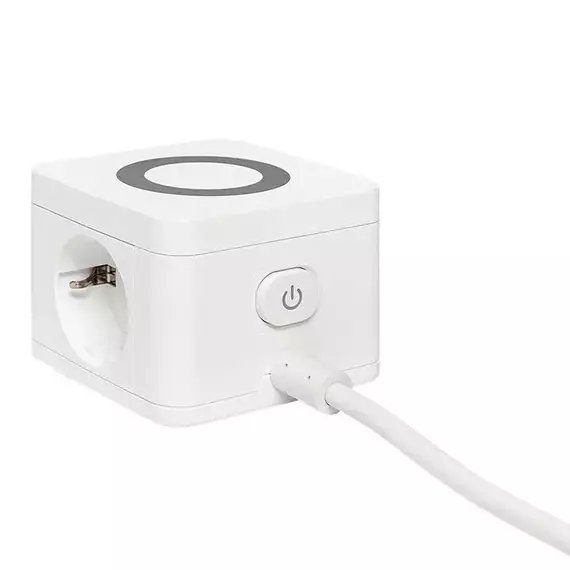 Удлинитель "Куб" 2 гнезда 3USB 2.4А+зарядное устройство 1.3 метра 1кв.мм EKF UBA-CUB-3-WC
