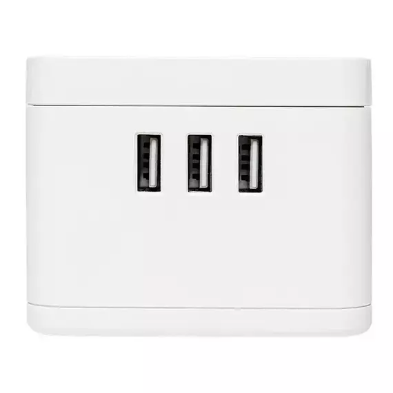 Удлинитель "Куб" 2 гнезда 3USB 2.4А+зарядное устройство 1.3 метра 1кв.мм EKF UBA-CUB-3-WC, изображение 7