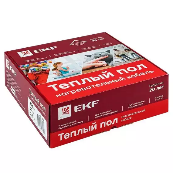 Комплект "Теплый пол" (кабель) 900Вт 64м 6.0кв.м EKF nk-900, изображение 3