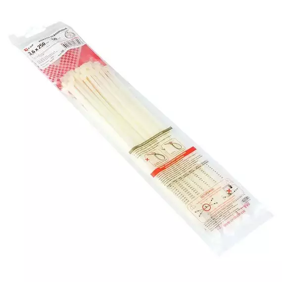 Хомут P6.6 3.6х250 FlexLock стандартный бел. (уп.100шт) PROxima EKF plc-fl-ctsw-3.6x250, изображение 4