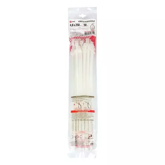Хомут P6.6 4.8х250 FlexLock стандартный бел. (уп.100шт) PROxima EKF plc-fl-ctsw-4.8x250, изображение 4