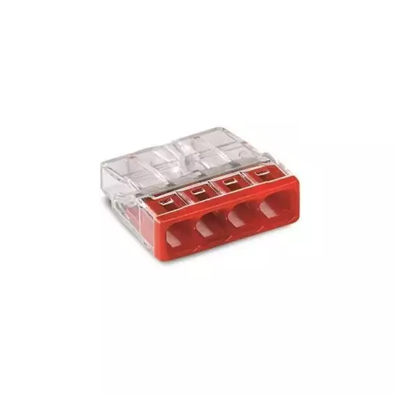 Клемма 4-х проводная 4х(0.5-2.5мм) для распред. короб. (без п) WAGO 2273-204