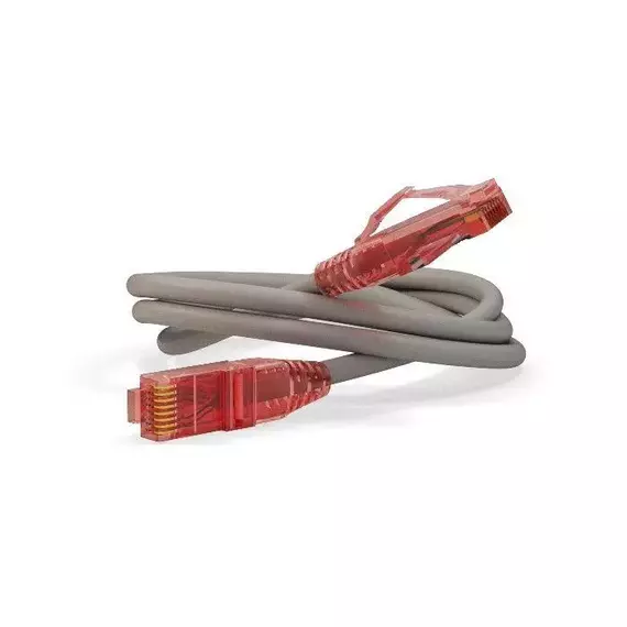 Патч-корд PC-LPM-UTP-RJ45-RJ45-C5e-5M-LSZH-GY U/UTP кат.5e LSZH 5 м. сер. Hyperline 42301