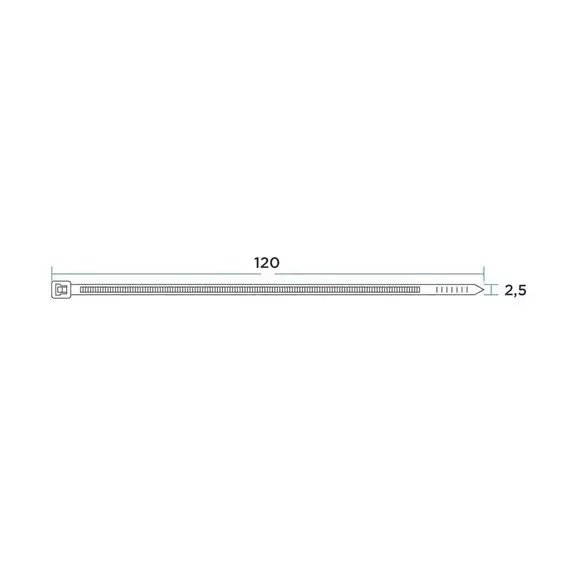 Хомут кабельный 2.5х120 нейл. бел. (уп.100шт) Rexant 07-0120, изображение 3