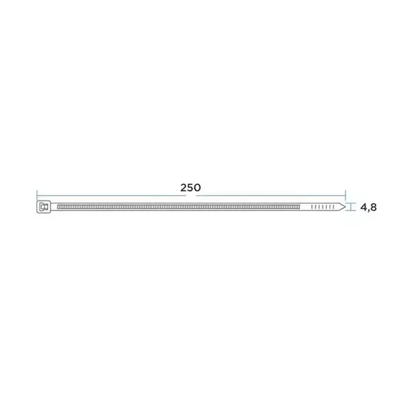 Хомут кабельный 4.8х250 тройной замок нейл. бел. (уп.100шт) Rexant 67-0250-5, изображение 3