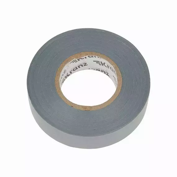 Изолента ПВХ профессиональная 0.18х19мм 20м сер. Kranz KR-09-2808, изображение 4