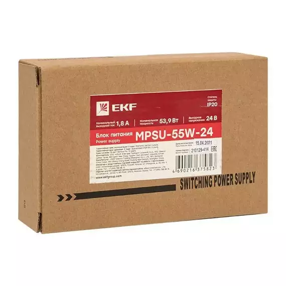 Блок питания 24В с функцией ИБП MPSu-55W-24 PROxima EKF mpsu-55w-24, изображение 4