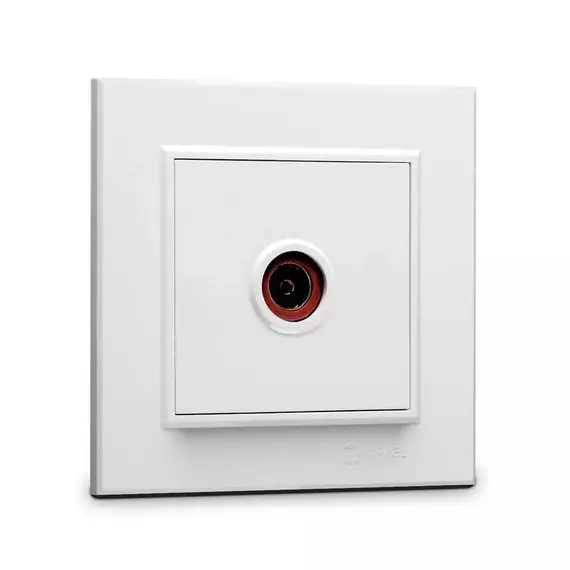 Розетка телевизионная оконцевая TV 1-м СП Karea IP20 4дБ бел. Makel 56001027