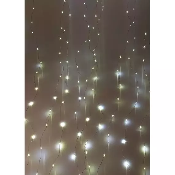 Гирлянда светодиодная "Дождь" 3х2м 240LED мультиколор 8 режимов 220В 1.5мм провод прозр. КОСМОС KOC_CUR-V107