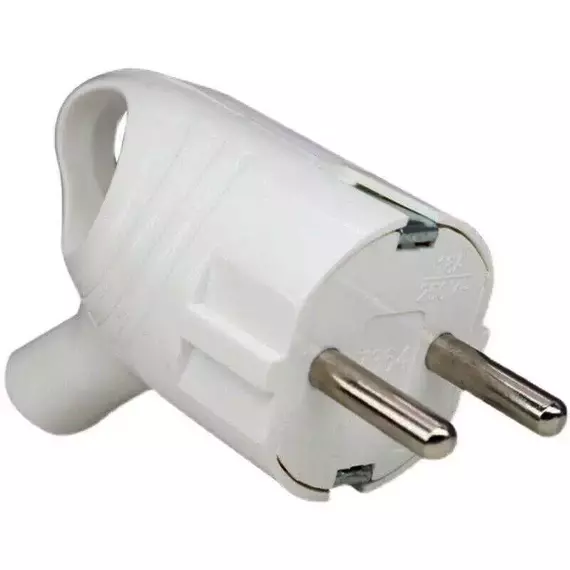 Вилка электрическая с заземл. с кольцом (ушком) 16А 250В IP20 бел. TOKOV ELECTRIC TKL-PLUZR-C01, изображение 2