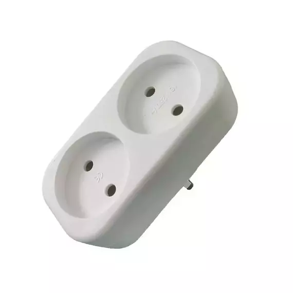 Разветвитель 2-м без заземл. 16А 250В IP20 полипропилен бел. TOKOV ELECTRIC TKL-S2-C01, изображение 3