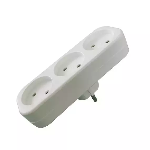 Разветвитель 3-м без заземл. 16А 250В IP20 полипропилен бел. TOKOV ELECTRIC TKL-S3-C01, изображение 3
