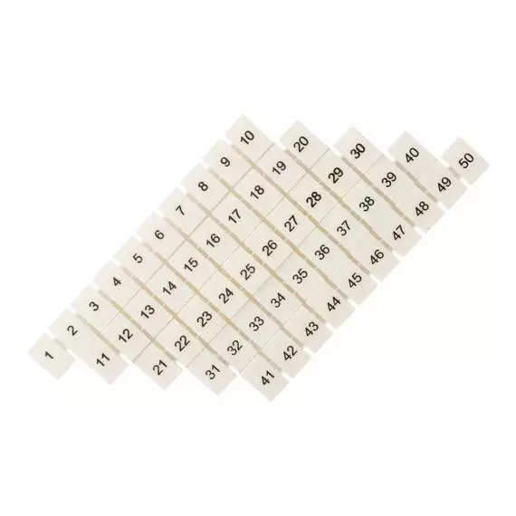 Маркеры для JXB-ST 2.5 с нумерацией 1-50 (уп.100шт) PROxima EKF zb-st-2.5-1-50