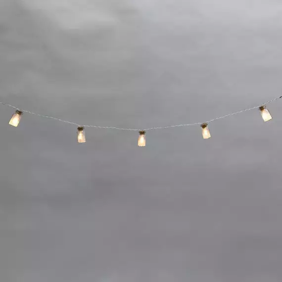 Гирлянда светодиодная "Баночки" 1.5м 10LED тепл. бел. 0.1Вт IP20 провод ПВХ прозр. элементы питания 2хAA (не в компл.) Neon-Night 303-096, изображение 10