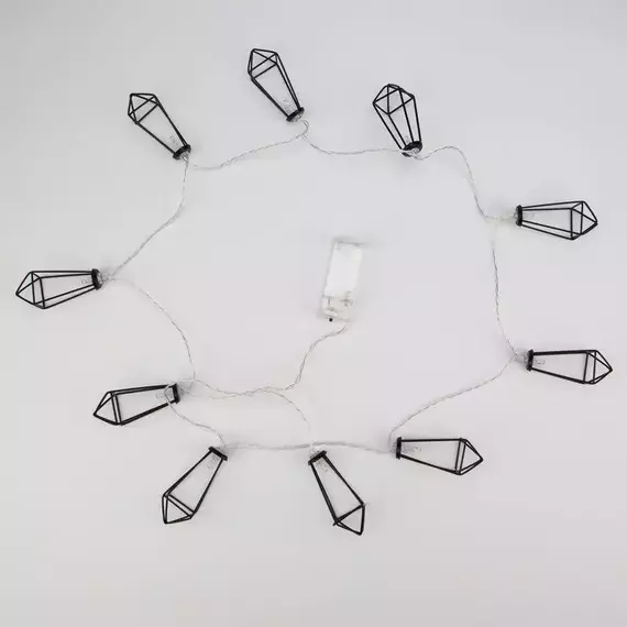 Гирлянда светодиодная "Кристаллы черные" 1.5м 10LED тепл. бел. 0.1Вт IP20 провод ПВХ прозр. элементы питания 2хAA (не в компл.) Neon-Night 304-017, изображение 7