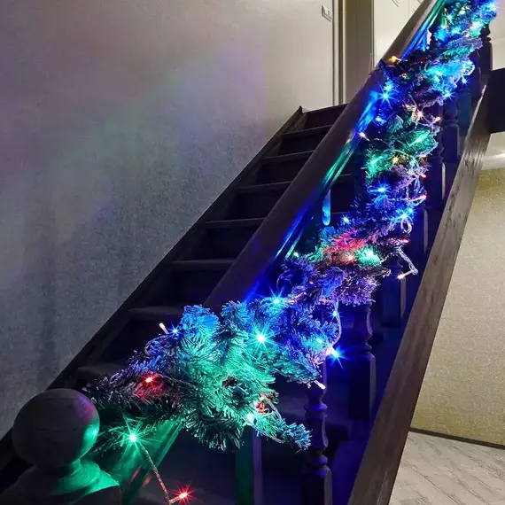 Гирлянда светодиодная "Твинкл Лайт" 20м 160LED мультиколор провод ПВХ прозр. Neon-Night 303-309, изображение 10