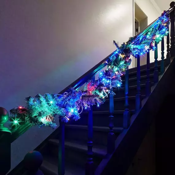Гирлянда светодиодная универсальная 10м 100LED мультиколор с контроллером провод ПВХ прозр. Neon-Night 304-029, изображение 3