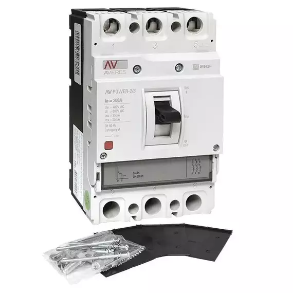 Выключатель автоматический 3п 200А 35кА AV POWER-2/3 TR AVERES EKF mccb-23-200-TR-av, изображение 2