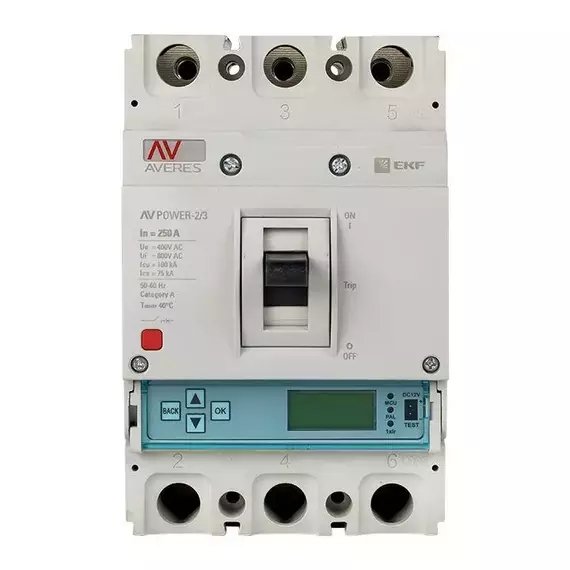Выключатель автоматический 3п 250А 50кА AV POWER-2/3 ETU6.0 AVERES EKF mccb-23-250-6.0-av, изображение 2