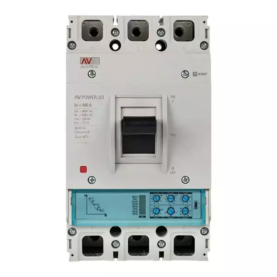 Выключатель автоматический 3п 400А 50кА AV POWER-3/3 ETU2.0 AVERES EKF mccb-33-400-2.0-av, изображение 2