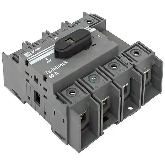 Рубильник 4п 40А с рукояткой управления для прямой установки TwinBlock EKF tb-40-4p-f, изображение 11