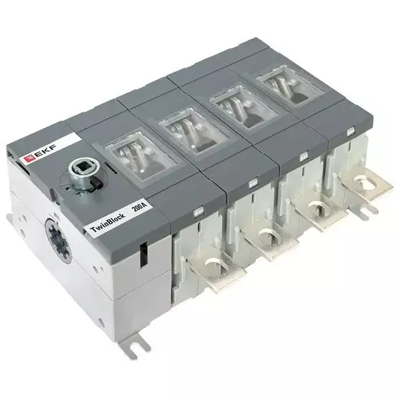 Рубильник 4п 200А без рукоятки управления TwinBlock EKF tb-s-200-4p, изображение 7