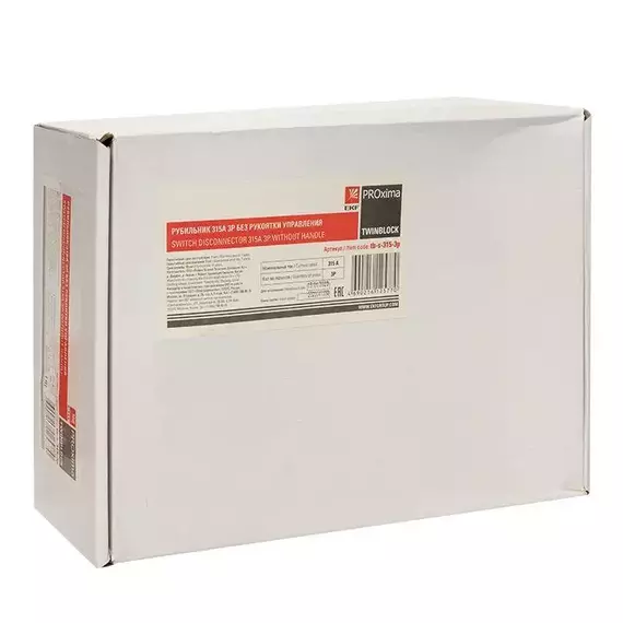Рубильник 4п 315А без рукоятки управления TwinBlock EKF tb-s-315-4p, изображение 6