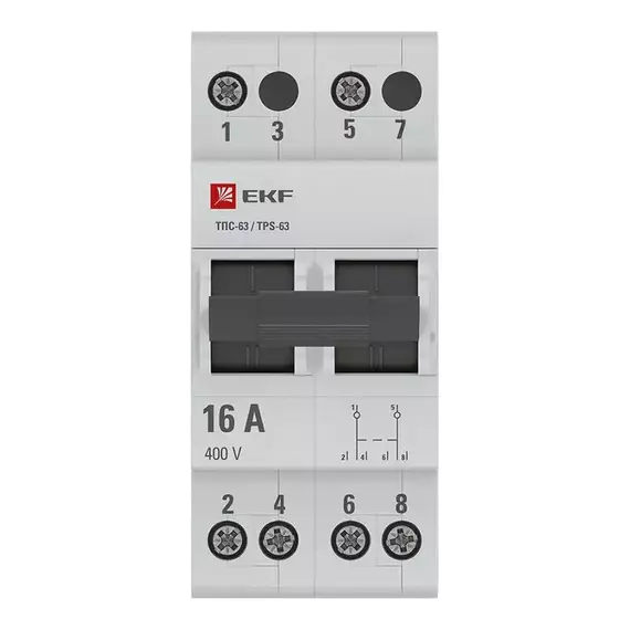 Переключатель трехпозиционный ТПС-63 2P 16А PROxima EKF TPS216, изображение 2