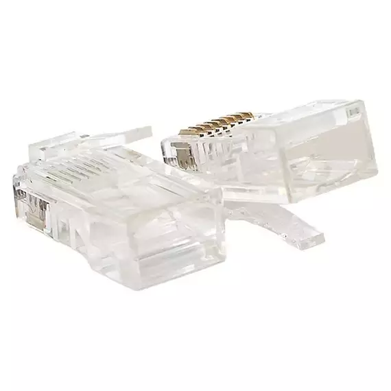 Коннектор RJ-45 TERACOM неэкранированный 8P8C Cat.5E универсальный (уп.10шт) EKF TRC-PLUG-5EUTP-10, изображение 2