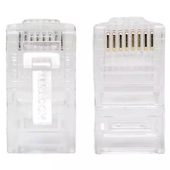 Коннектор RJ-45 TERACOM неэкранированный 8P8C Cat.5E универсальный (уп.10шт) EKF TRC-PLUG-5EUTP-10, изображение 3