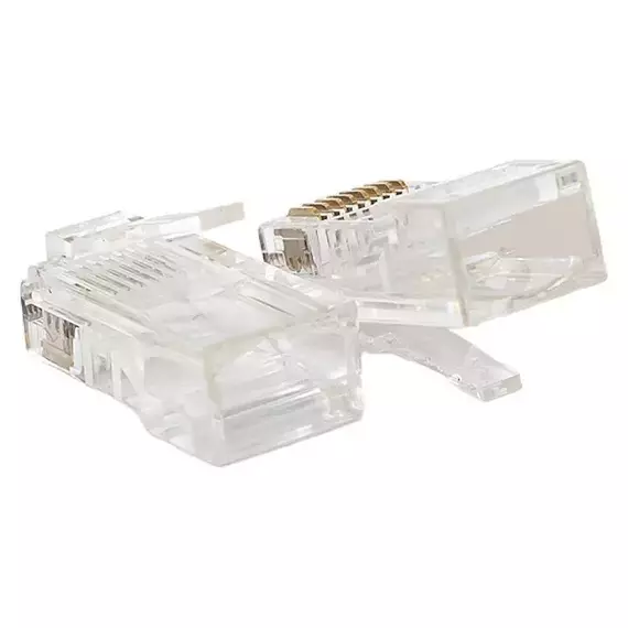 Коннектор RJ-45 TERACOM неэкранированный 8P8C Cat.5E универсальный (уп.50шт) EKF TRC-PLUG-5EUTP-50, изображение 2