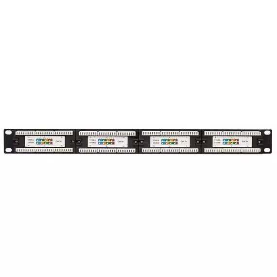 Патч-панель TERACOM 19дюйм кат.5E 1U неэкранированная UTP 24 порта RJ-45 110 IDC EKF TRC-PPNL-5EUTP-1U24, изображение 4
